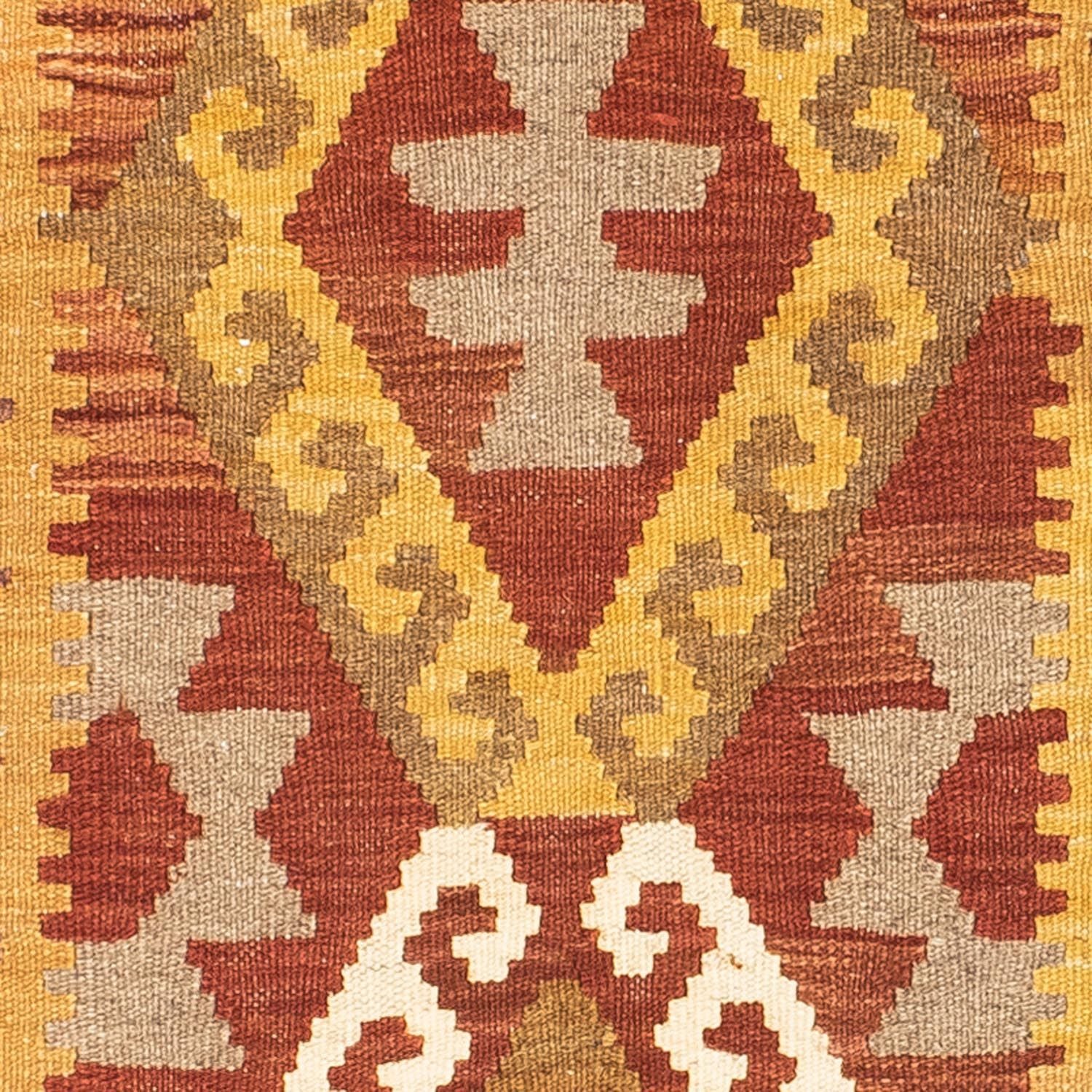 Løber Kelim-tæppe - orientalsk - 203 x 64 cm - lys brun