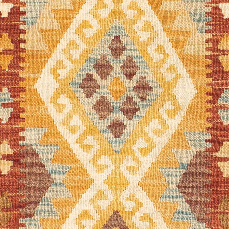 Løber Kelim-tæppe - orientalsk - 206 x 67 cm - lys brun
