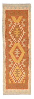 Løber Kelim Carpet - Splash - 202 x 62 cm - rust