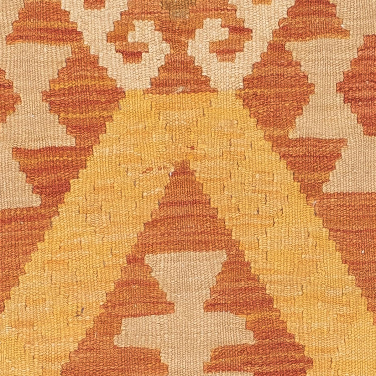 Løber Kelim Carpet - Splash - 202 x 62 cm - rust