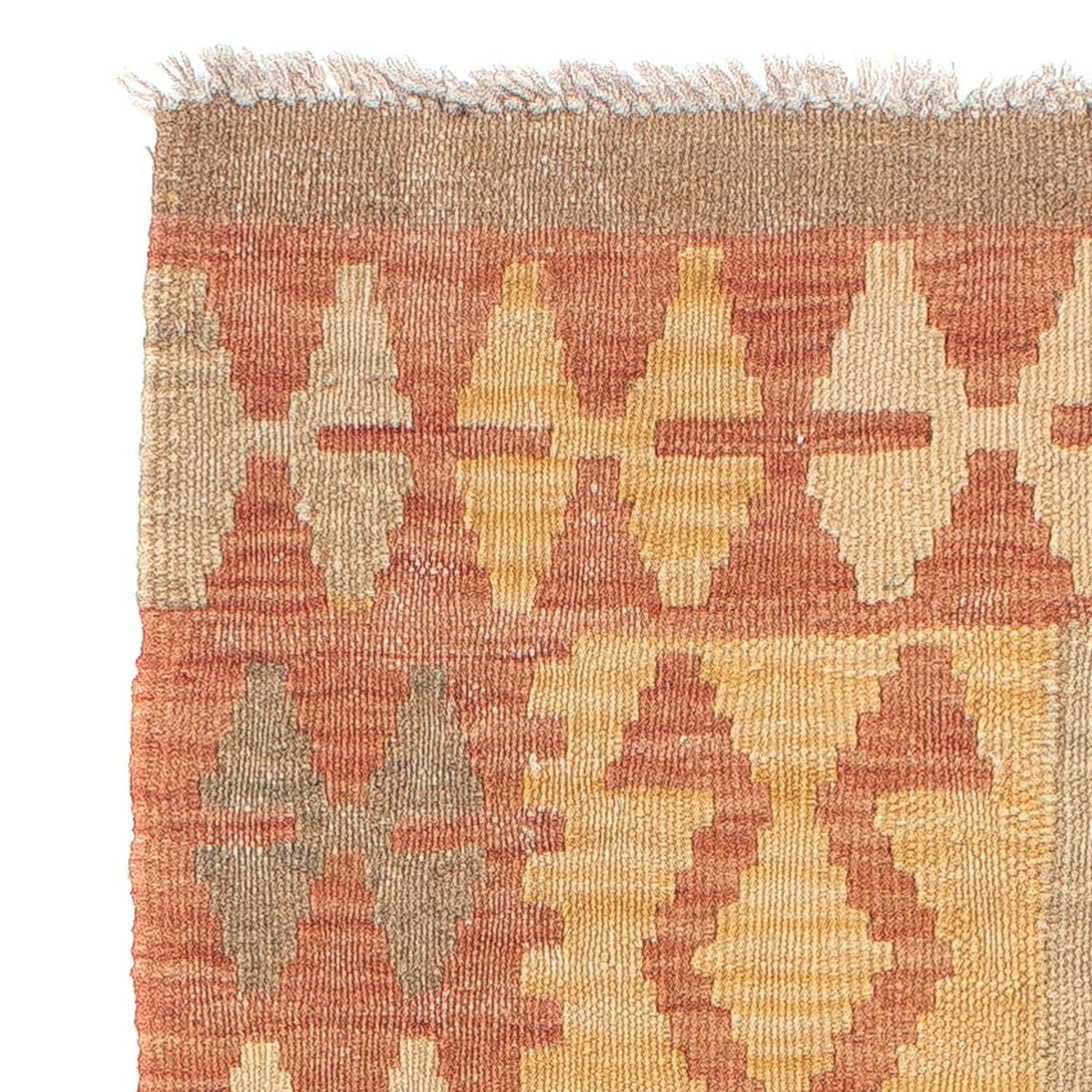 Løber Kelim Carpet - Splash - 207 x 65 cm - lysrød