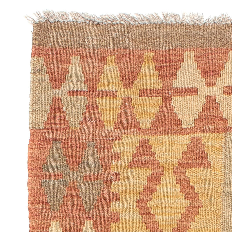 Løber Kelim Carpet - Splash - 207 x 65 cm - lysrød