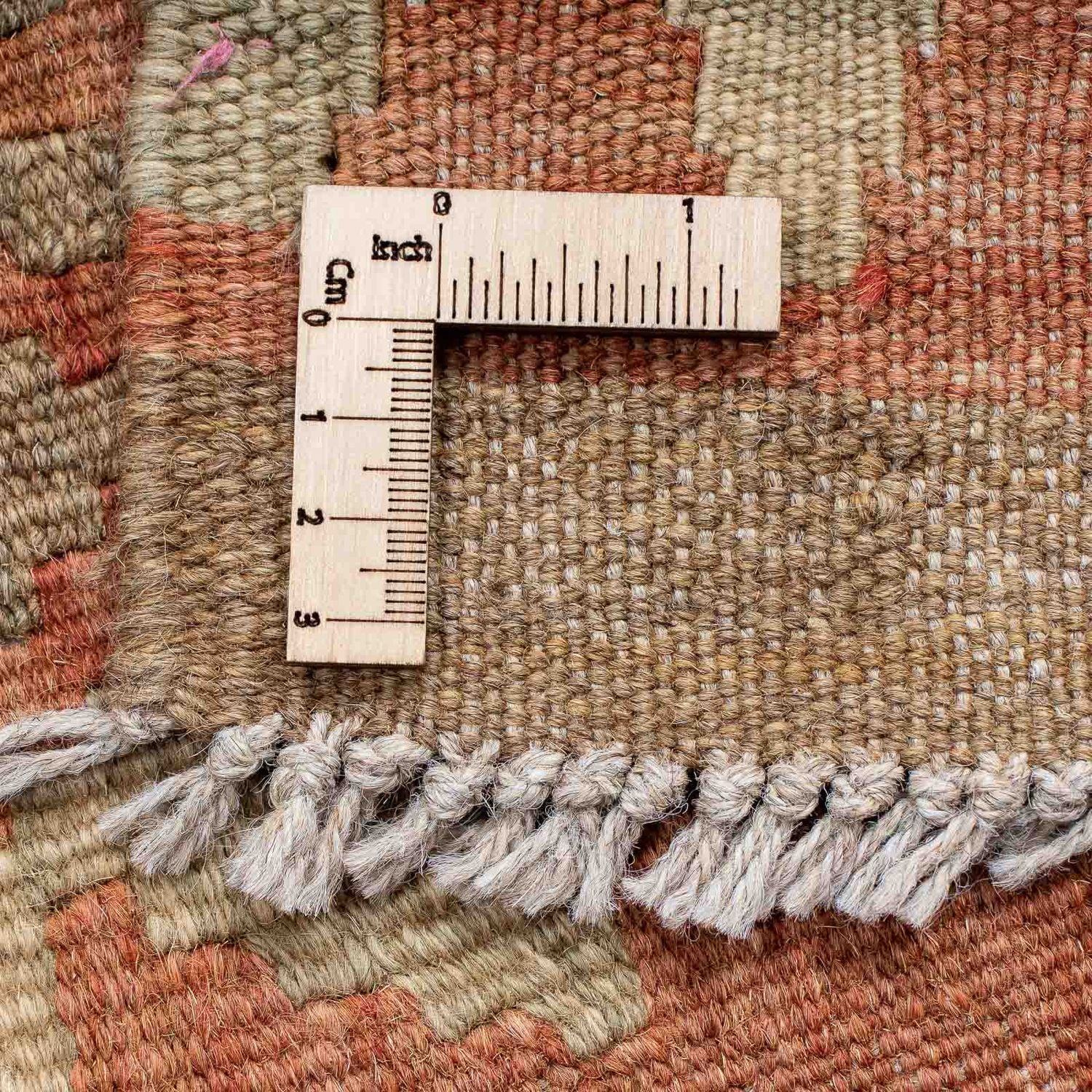 Løber Kelim Carpet - Splash - 207 x 65 cm - lysrød