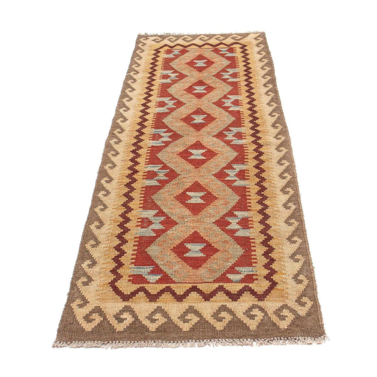 Løber Kelim Carpet - Splash - 202 x 64 cm - flerfarvet