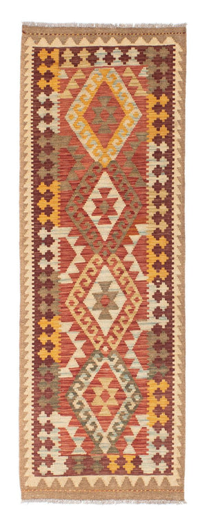 Løber Kelim-tæppe - orientalsk - 199 x 67 cm - lys brun