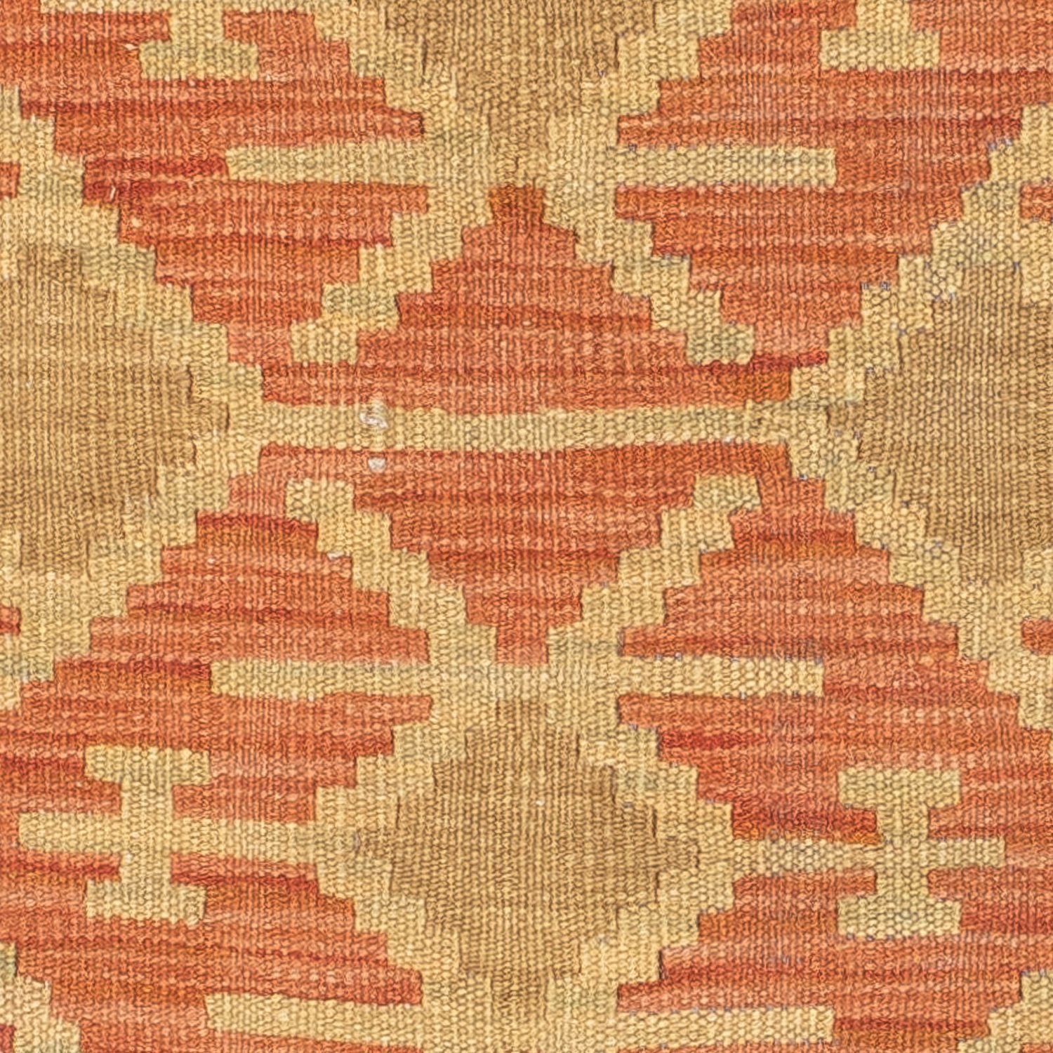 Løber Kelim Carpet - Splash - 198 x 68 cm - rust