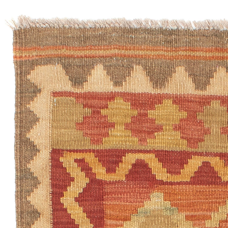 Løber Kelim Carpet - Splash - 198 x 68 cm - rust