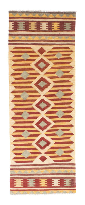 Løber Kelim-tæppe - orientalsk - 207 x 74 cm - beige