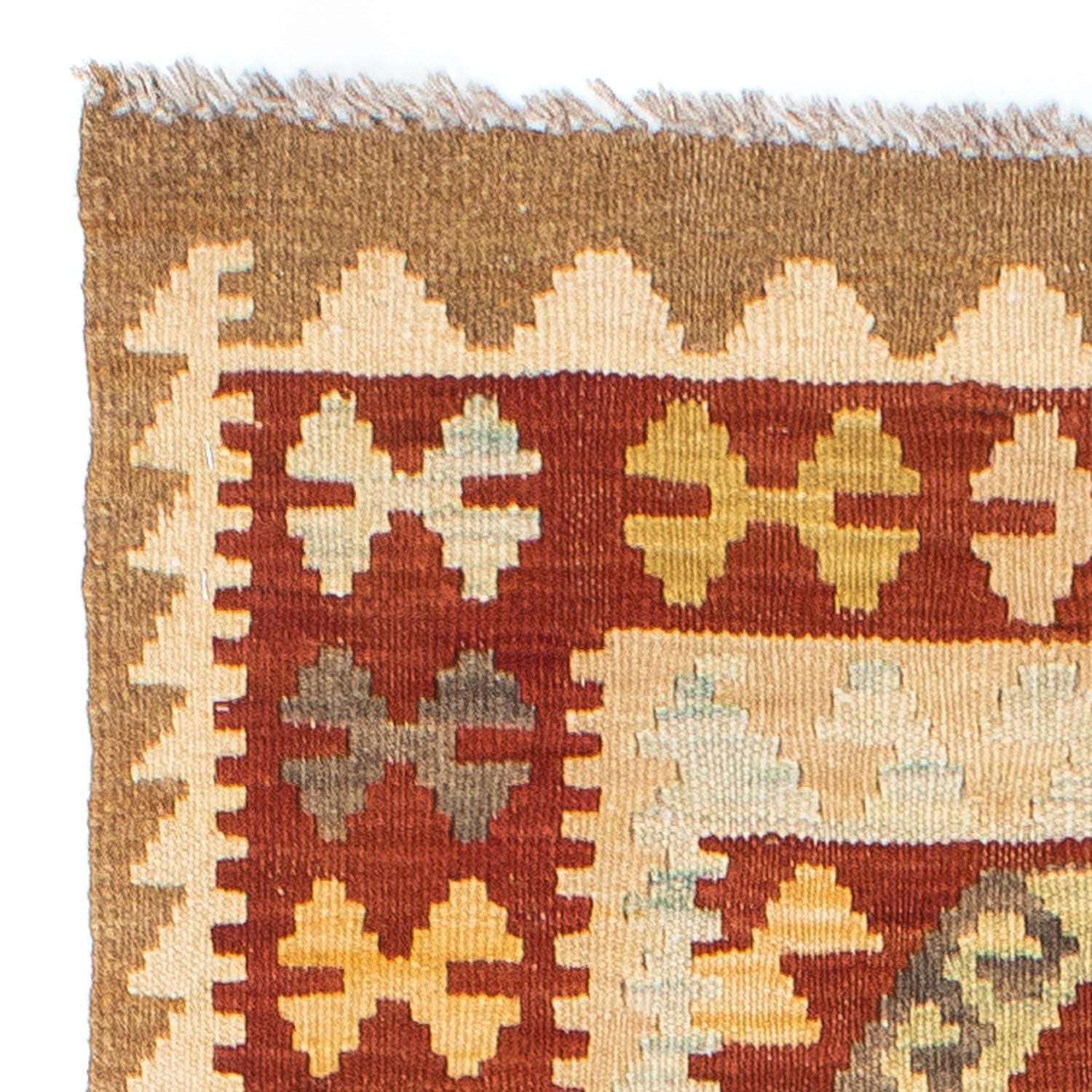 Løber Kelim-tæppe - orientalsk - 206 x 71 cm - beige
