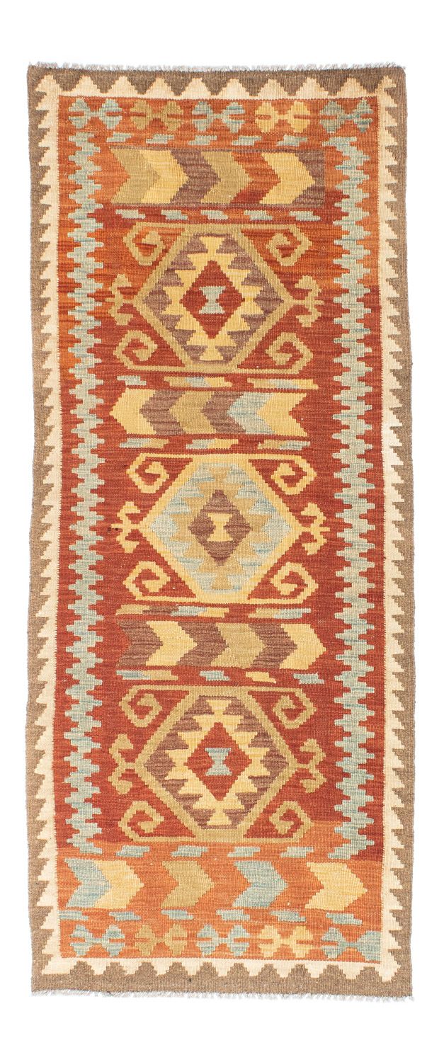 Løber Kelim-tæppe - orientalsk - 195 x 75 cm - orange