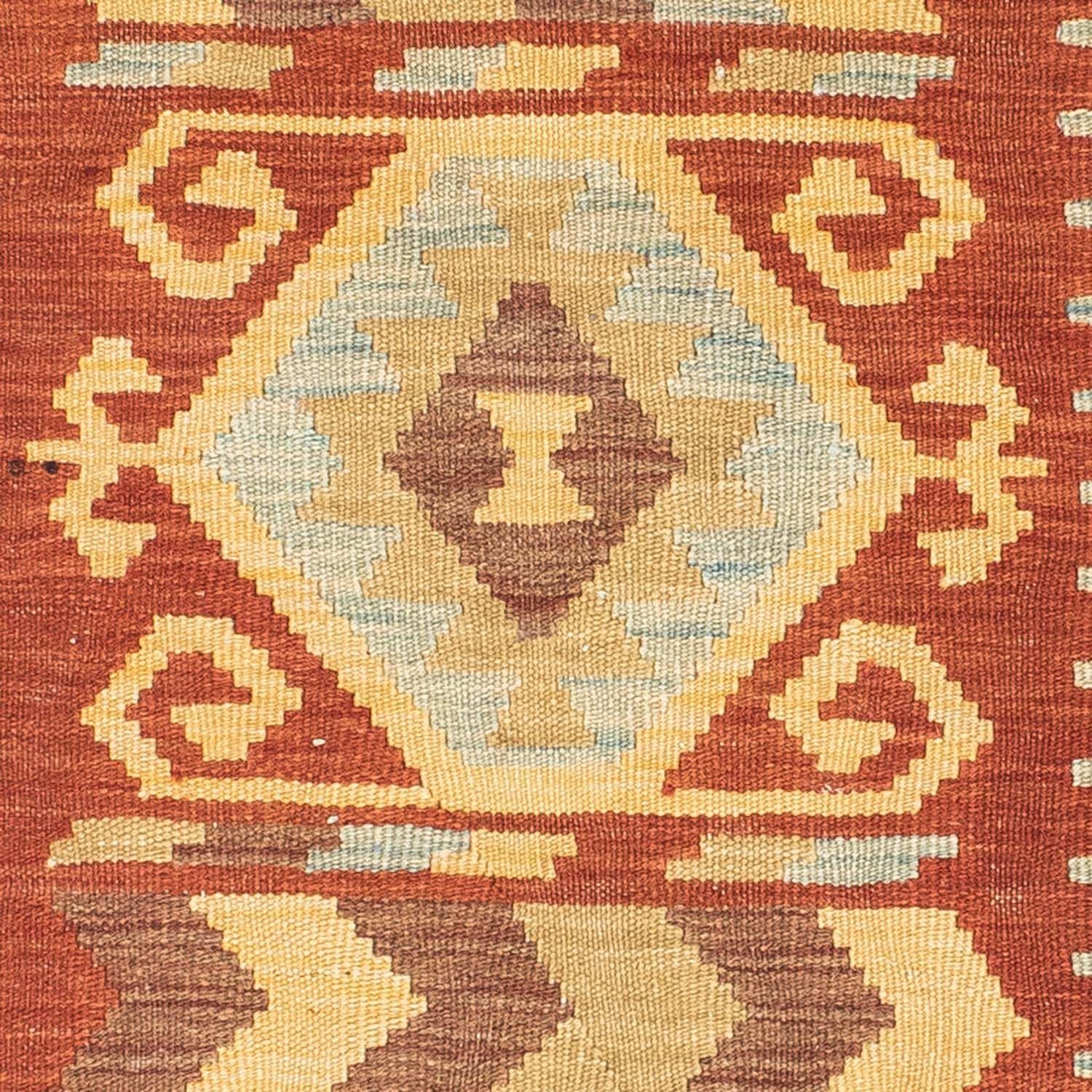 Løber Kelim-tæppe - orientalsk - 195 x 75 cm - orange