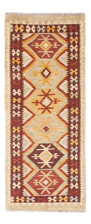 Løber Kelim-tæppe - orientalsk - 198 x 75 cm - beige