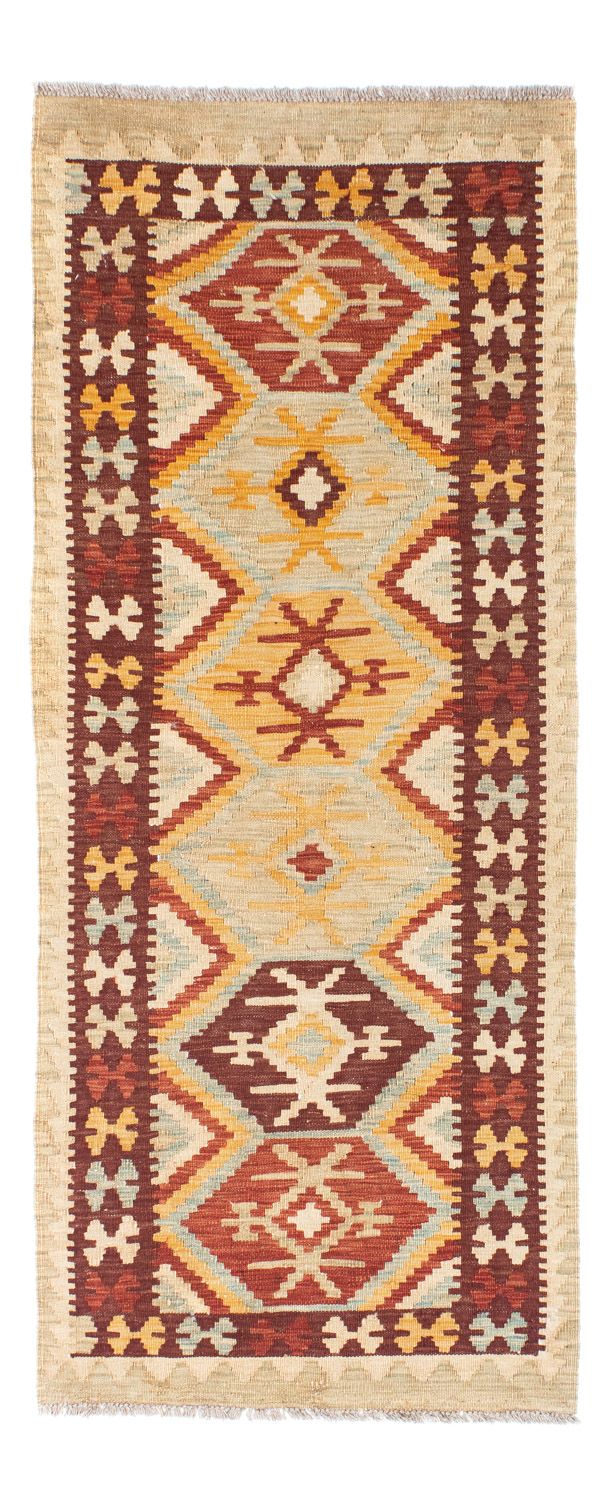 Løber Kelim-tæppe - orientalsk - 198 x 75 cm - beige
