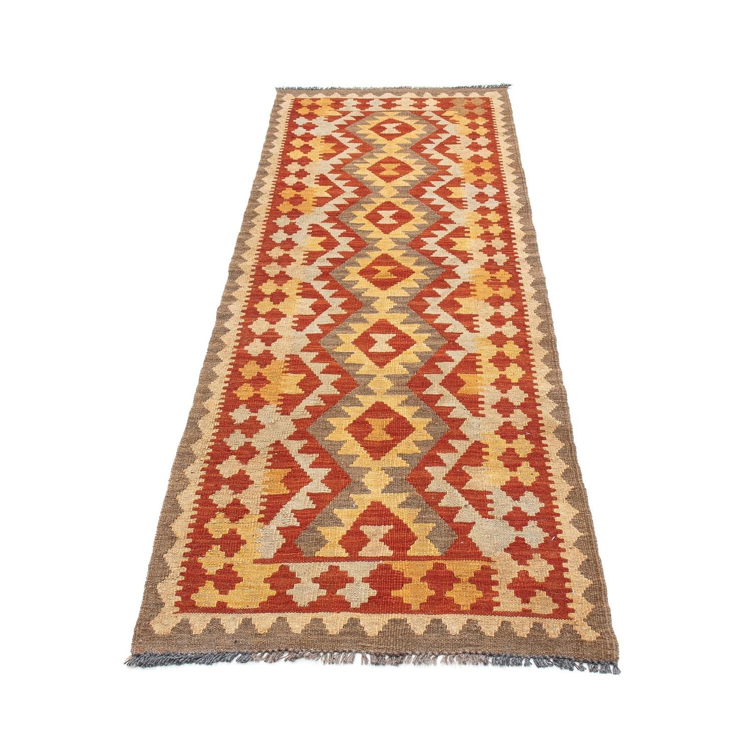 Løber Kelim Carpet - Splash - 206 x 66 cm - flerfarvet