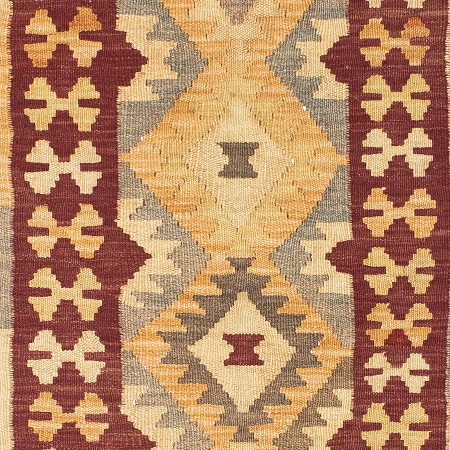 Løber Kelim-tæppe - orientalsk - 195 x 79 cm - brun