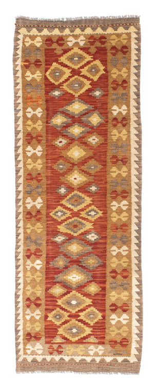 Løber Kelim-tæppe - orientalsk - 194 x 67 cm - rust