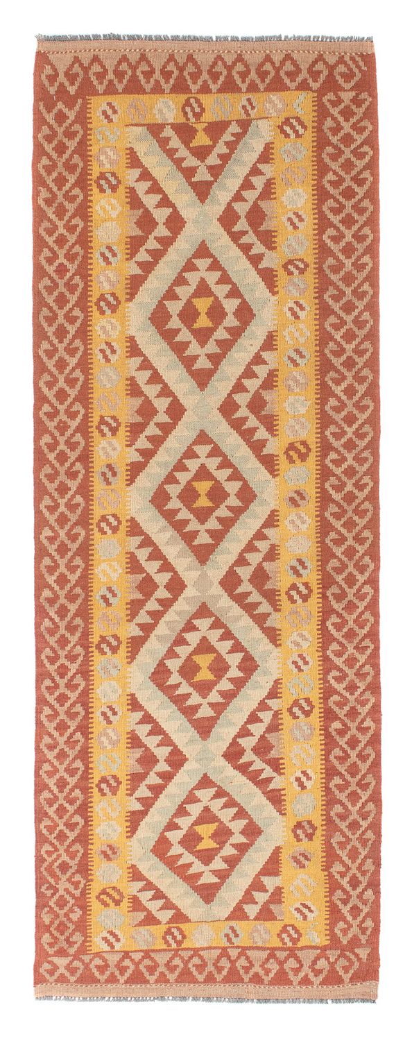 Løber Kelim Carpet - Splash - 203 x 69 cm - rust