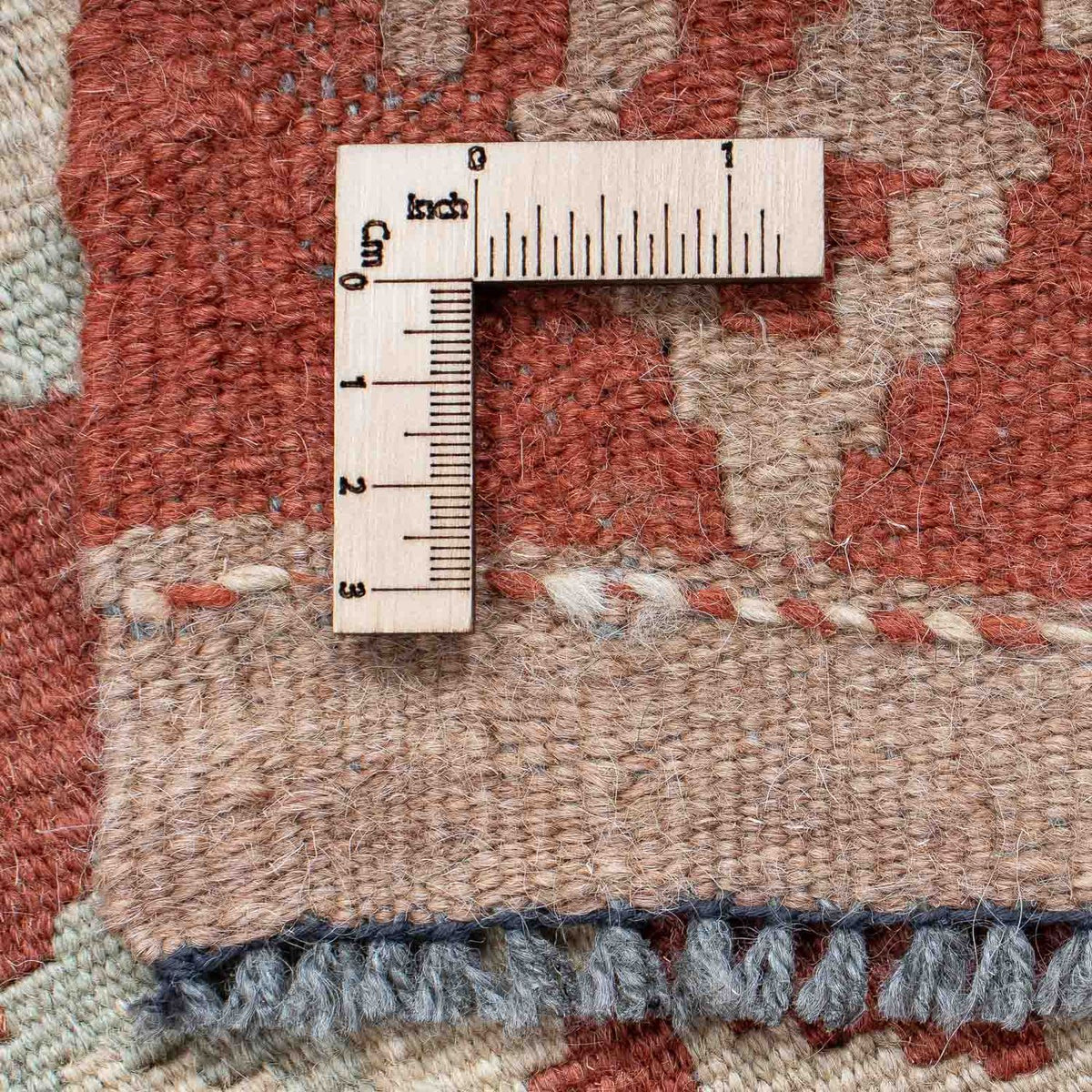 Løber Kelim Carpet - Splash - 203 x 69 cm - rust