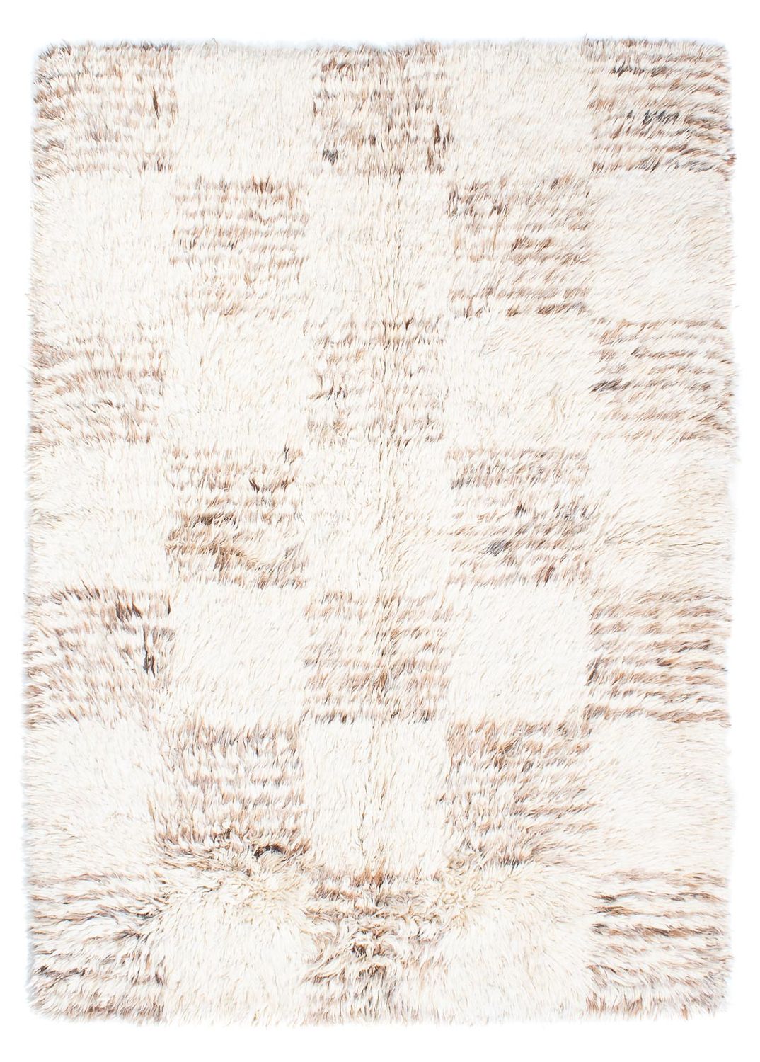 Tæppe med høj pæl - 243 x 172 cm - beige