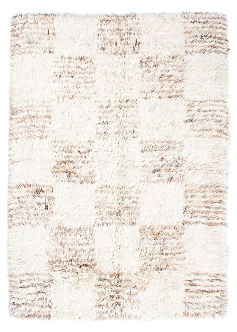 Tæppe med høj pæl - 243 x 172 cm - beige