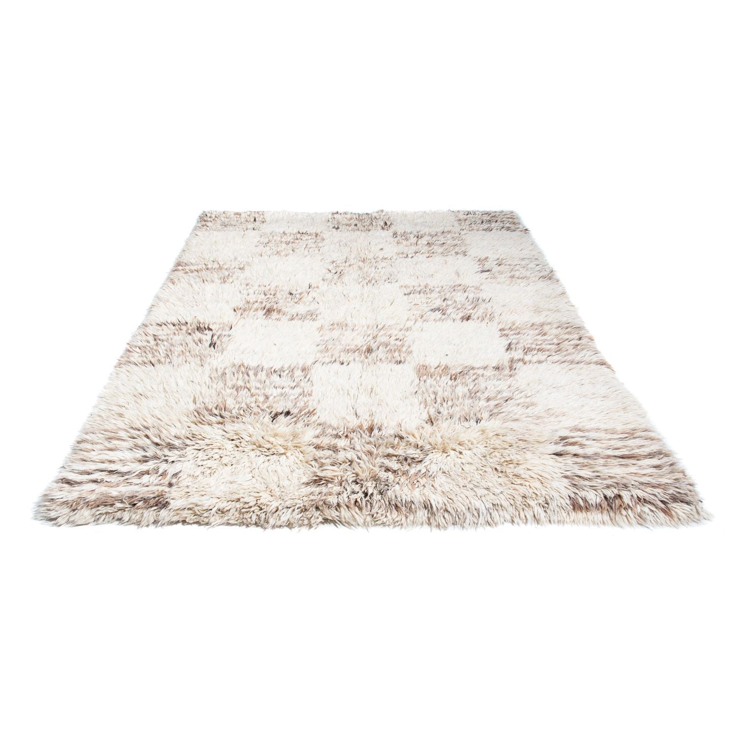 Tæppe med høj pæl - 243 x 172 cm - beige