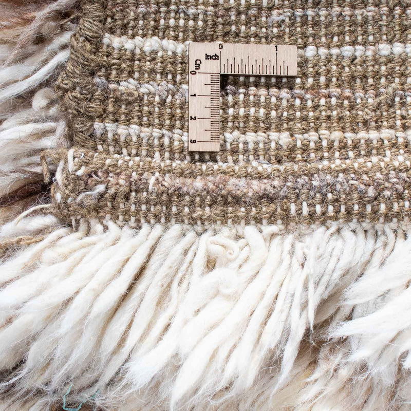 Tæppe med høj pæl - 243 x 172 cm - beige