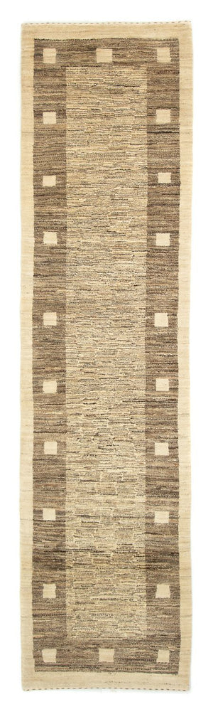 Løber Gabbeh-tæppe - Indus - 300 x 74 cm - grå