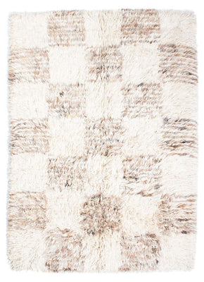 Tæppe med høj pæl - 252 x 172 cm - beige