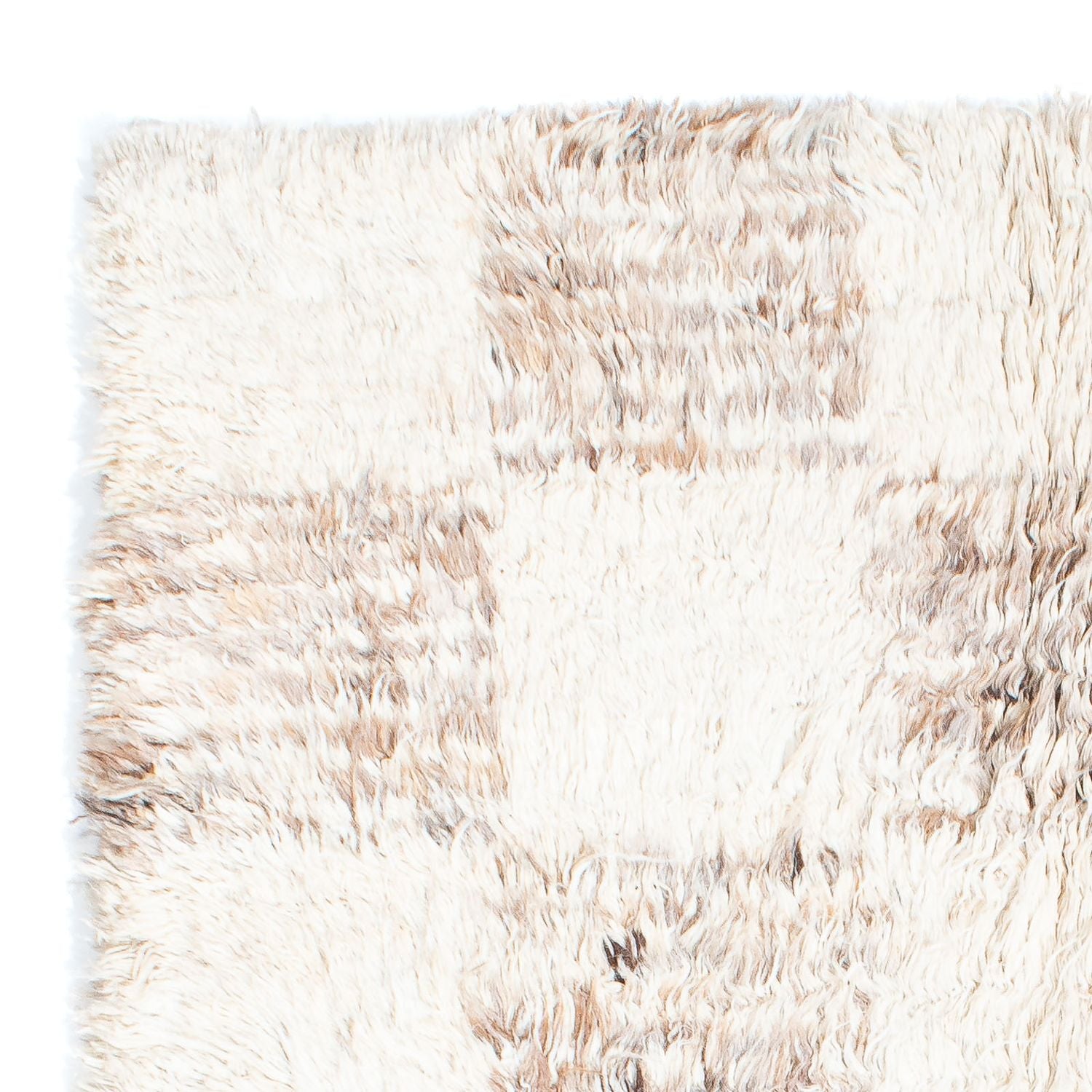 Tæppe med høj pæl - 252 x 172 cm - beige