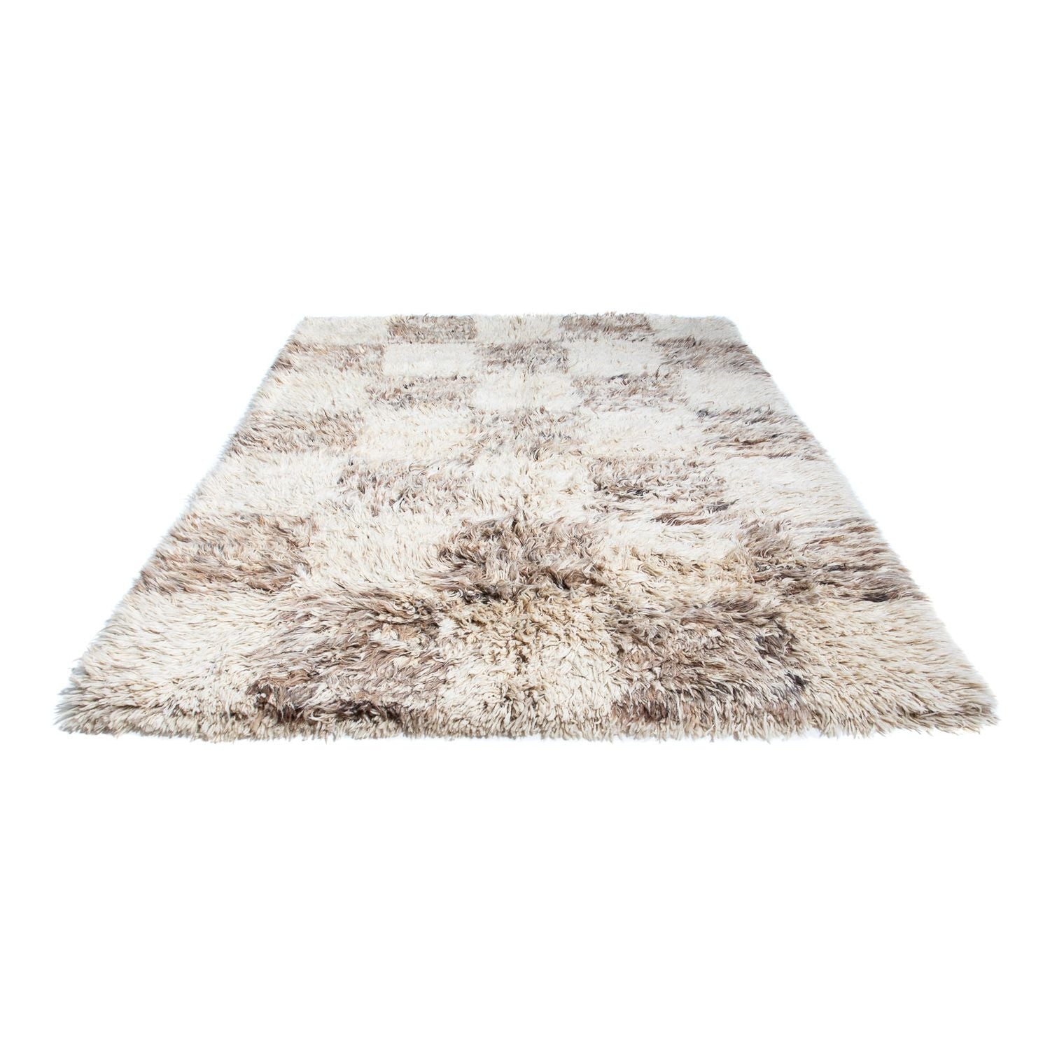 Tæppe med høj pæl - 252 x 172 cm - beige