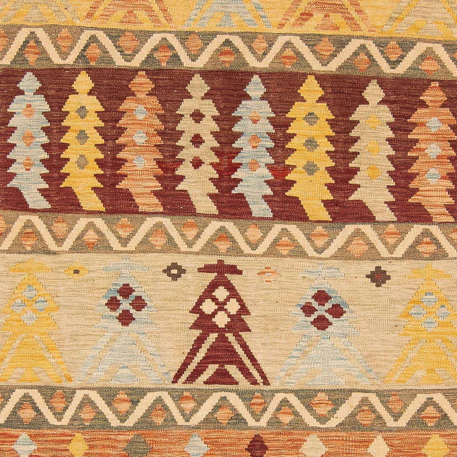 Kelim Carpet - Splash - 294 x 203 cm - flerfarvet