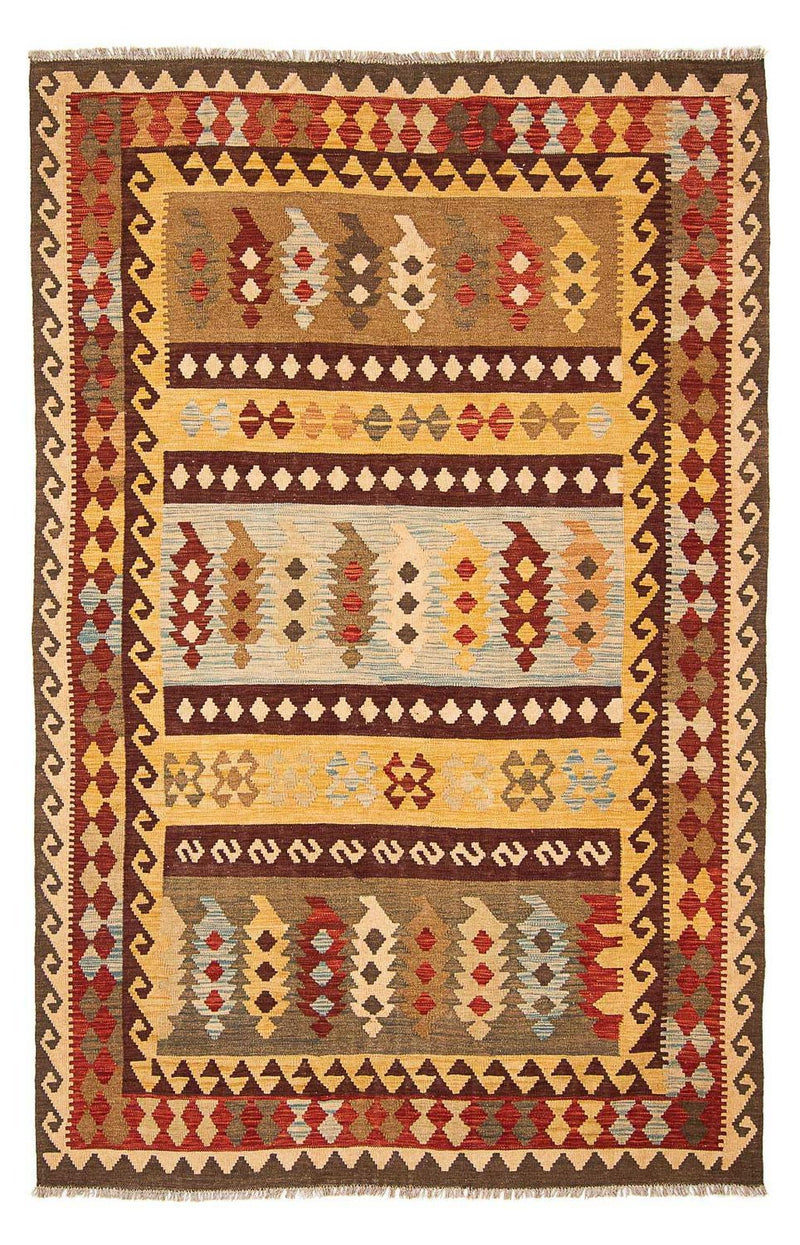 Kelim Carpet - Splash - 296 x 197 cm - flerfarvet