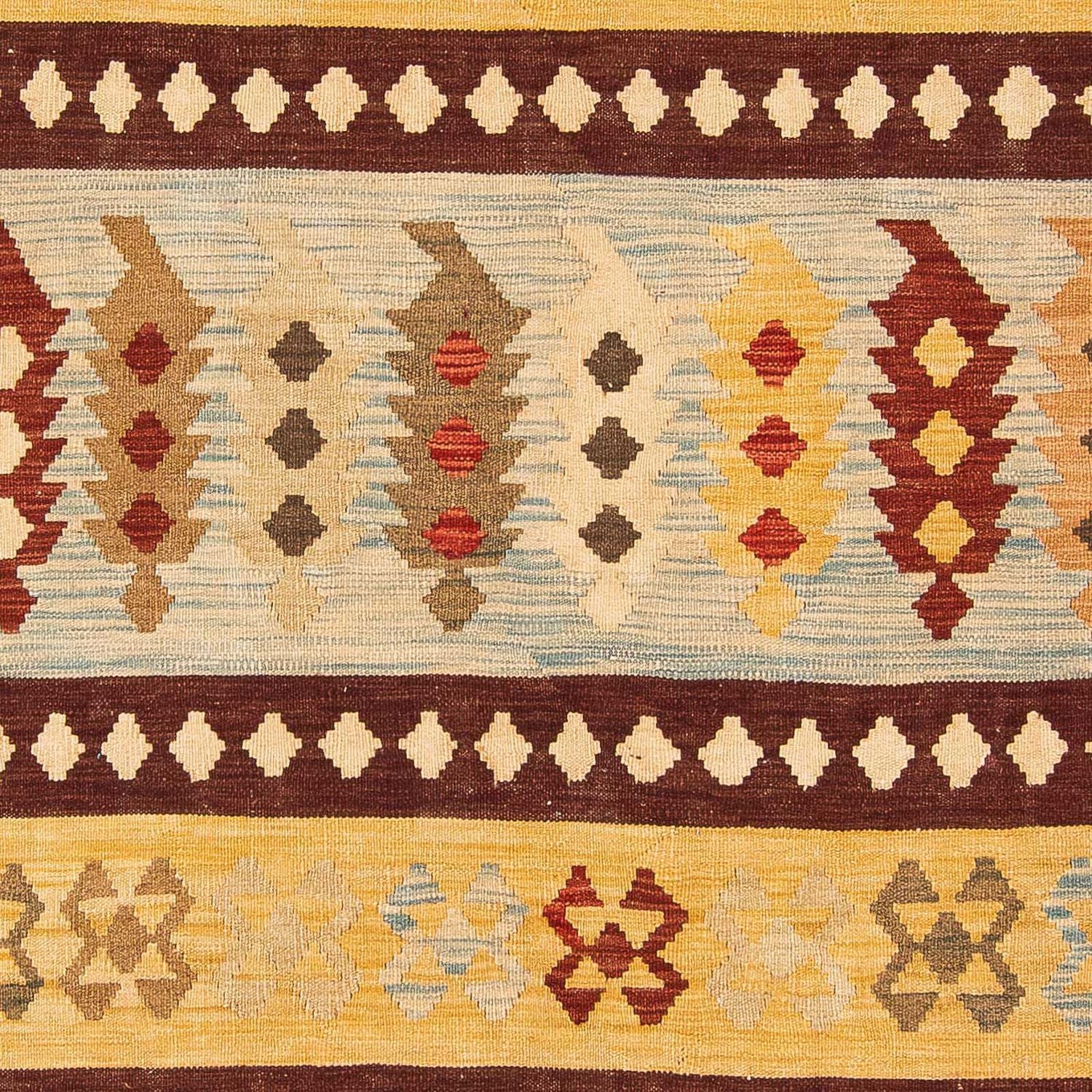 Kelim Carpet - Splash - 296 x 197 cm - flerfarvet