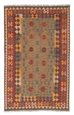 Kelim-tæppe - orientalsk - 199 x 148 cm - flerfarvet