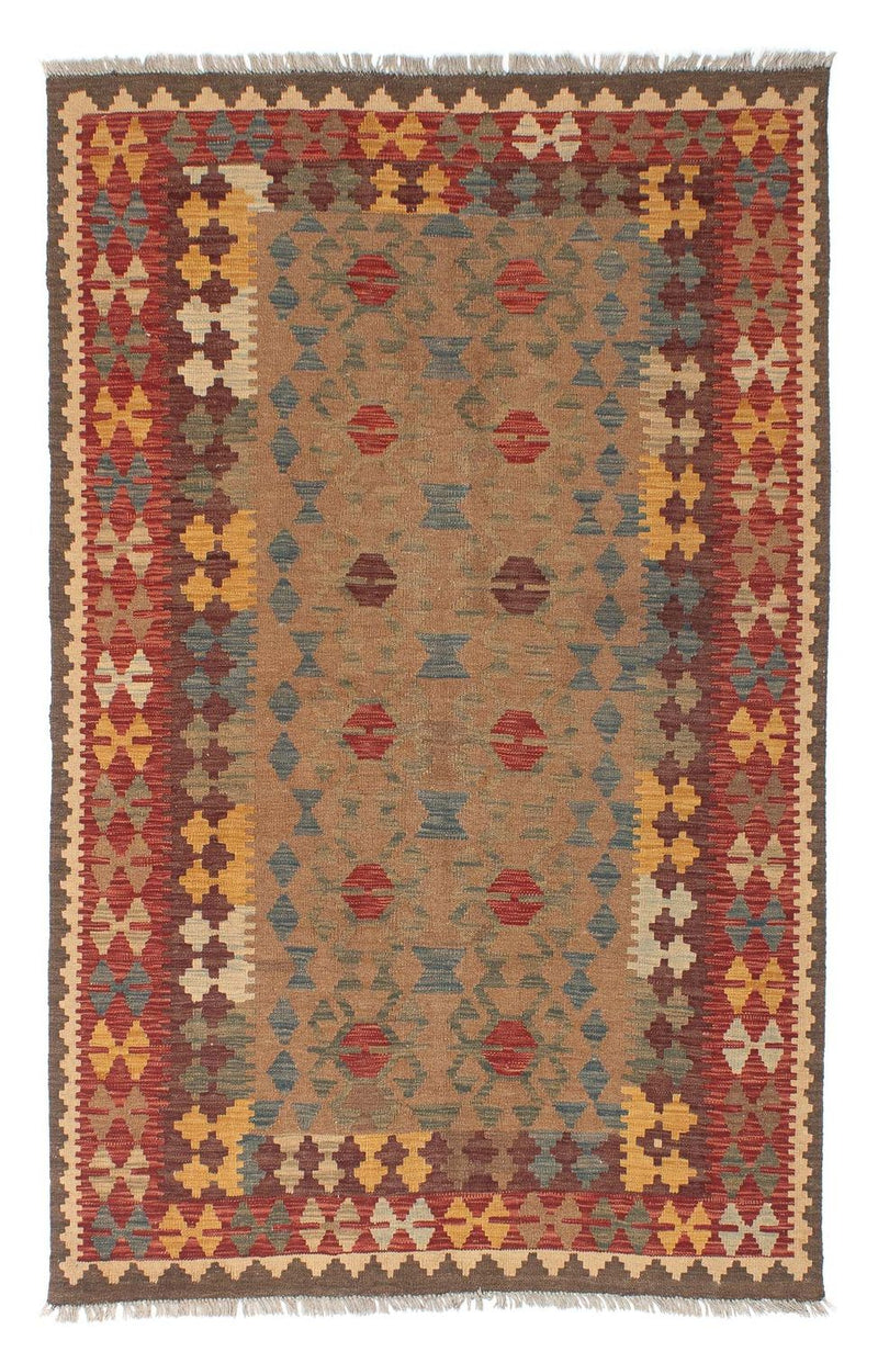 Kelim-tæppe - orientalsk - 199 x 148 cm - flerfarvet
