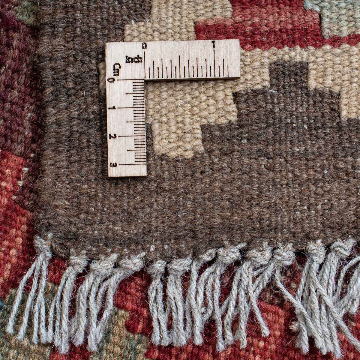 Kelim-tæppe - orientalsk - 199 x 148 cm - flerfarvet