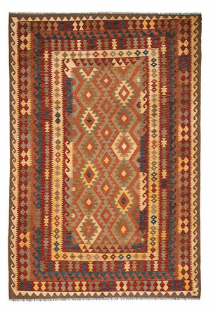 Kelim Carpet - Splash - 289 x 200 cm - flerfarvet