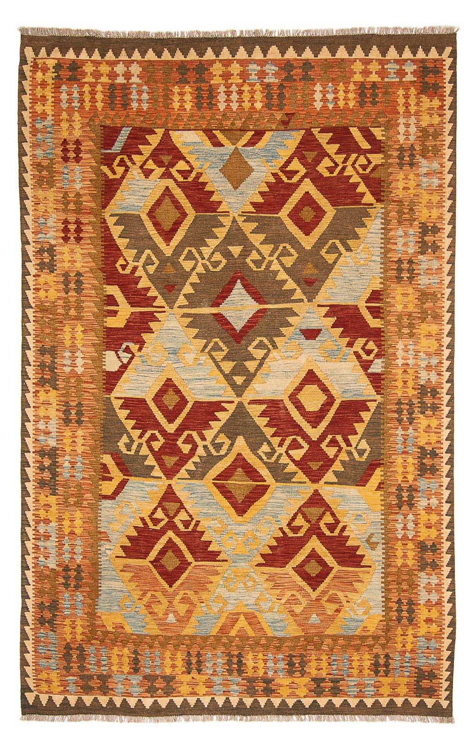 Kelim Carpet - Splash - 305 x 199 cm - flerfarvet