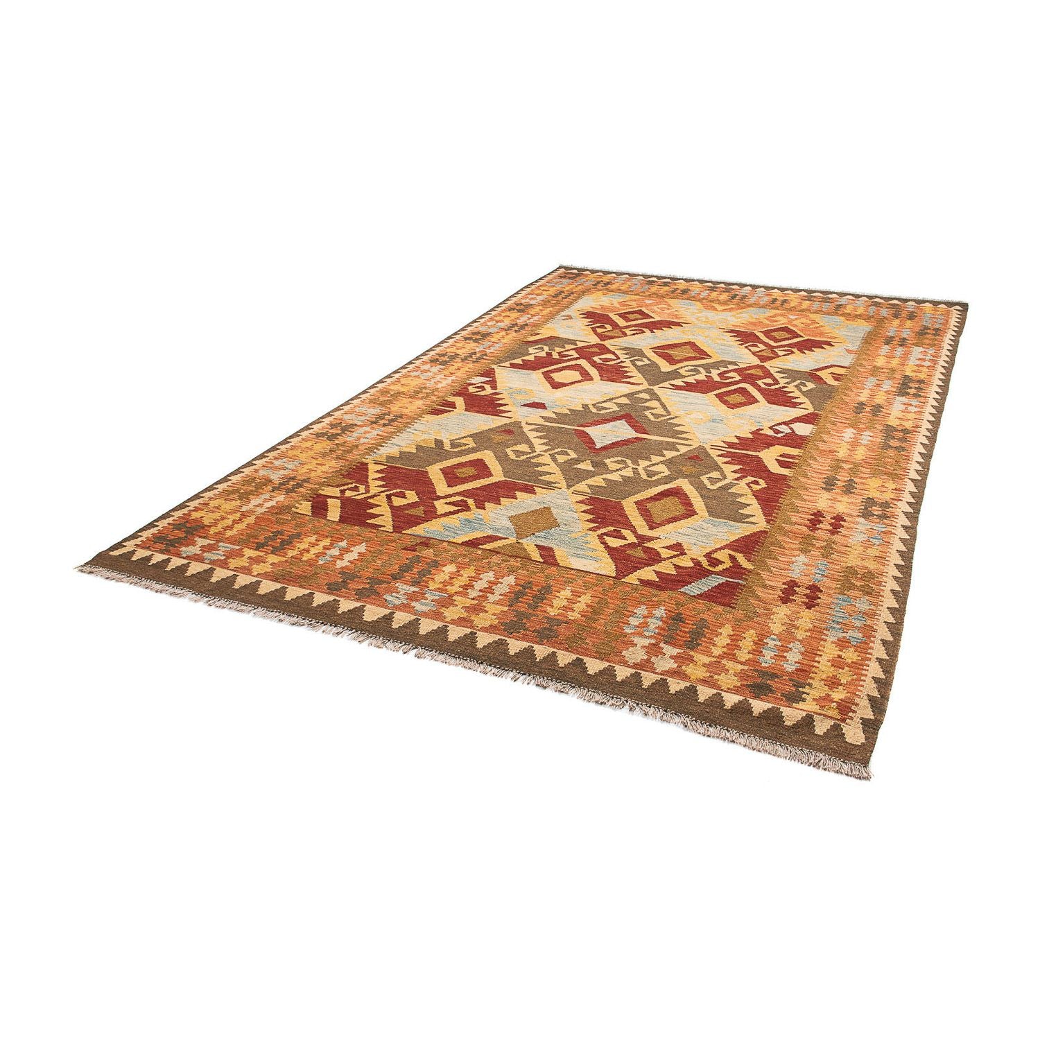 Kelim Carpet - Splash - 305 x 199 cm - flerfarvet