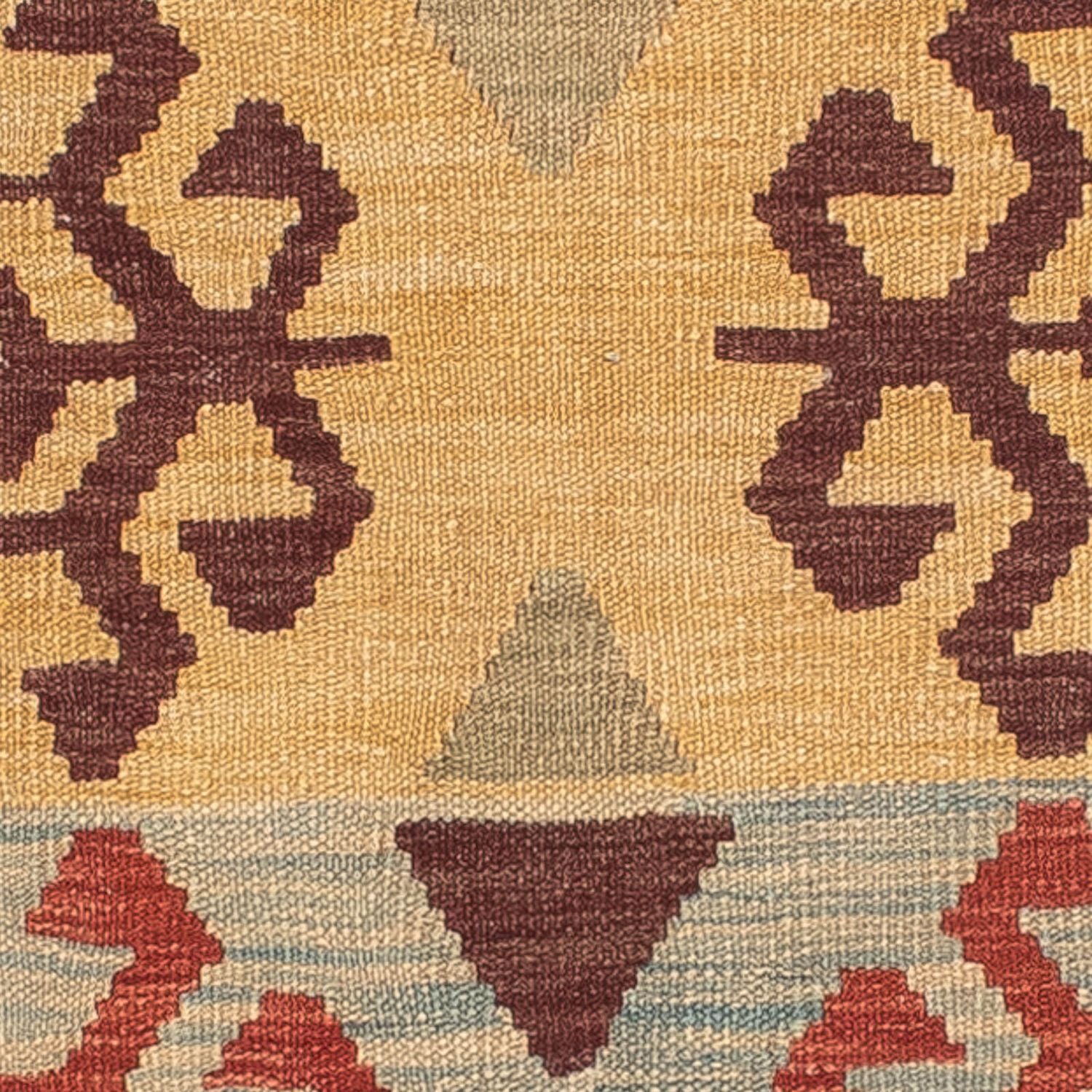 Kelim-tæppe - orientalsk - 196 x 151 cm - flerfarvet