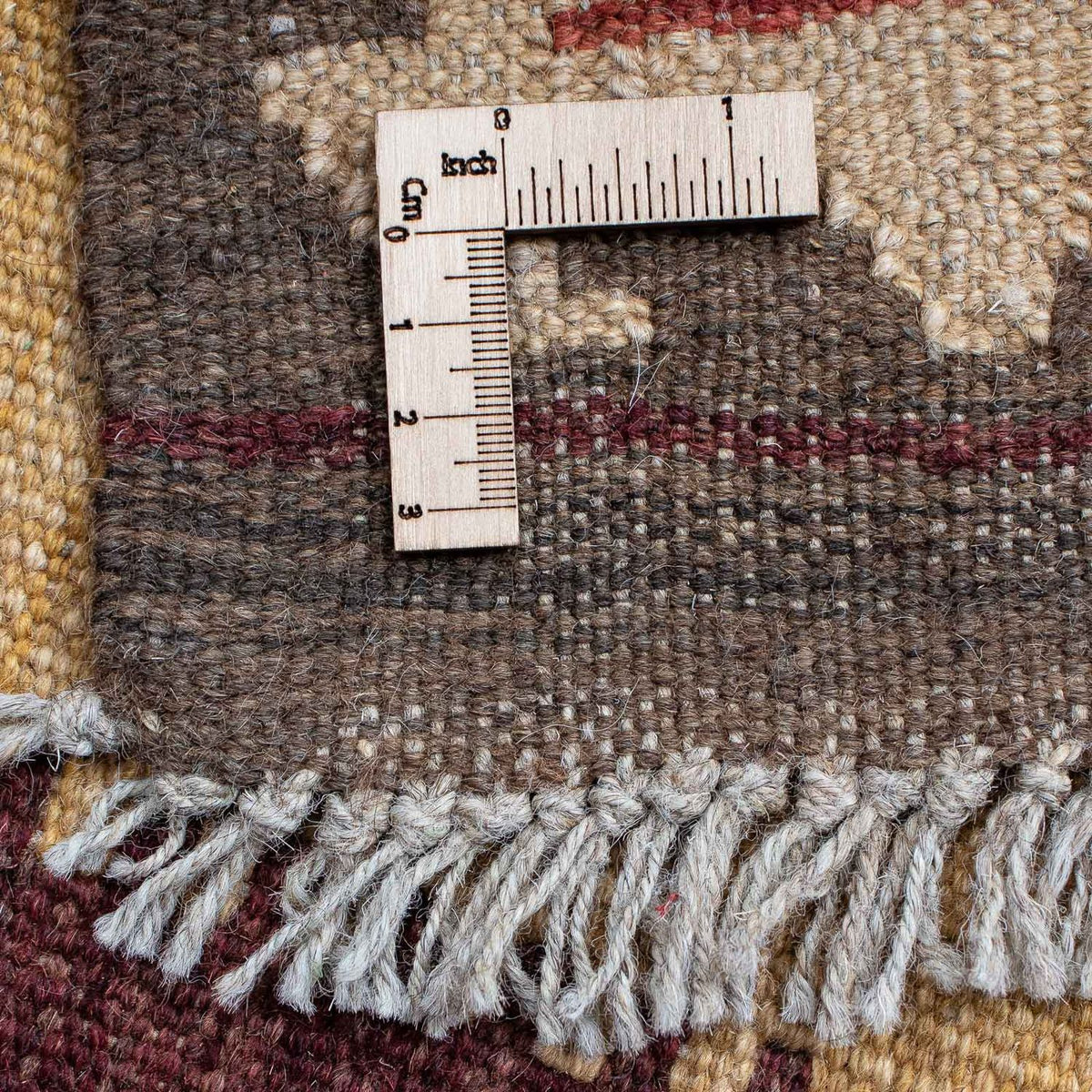 Kelim-tæppe - orientalsk - 196 x 151 cm - flerfarvet