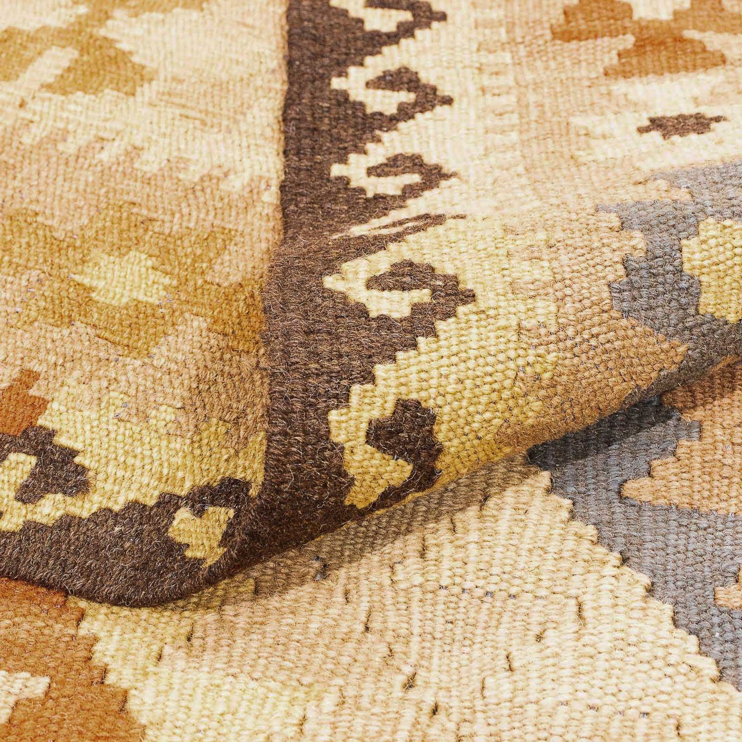 Kelim Carpet - Splash - 293 x 200 cm - lys brun