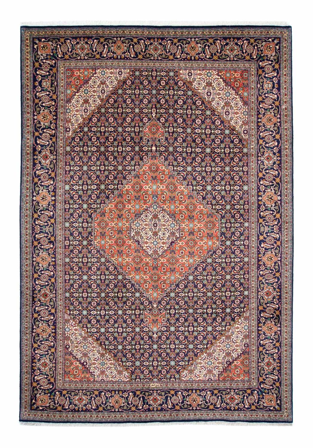 Persisk tæppe - Tabriz - 309 x 209 cm - mørkeblå