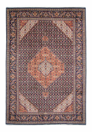 Persisk tæppe - Tabriz - 309 x 209 cm - mørkeblå
