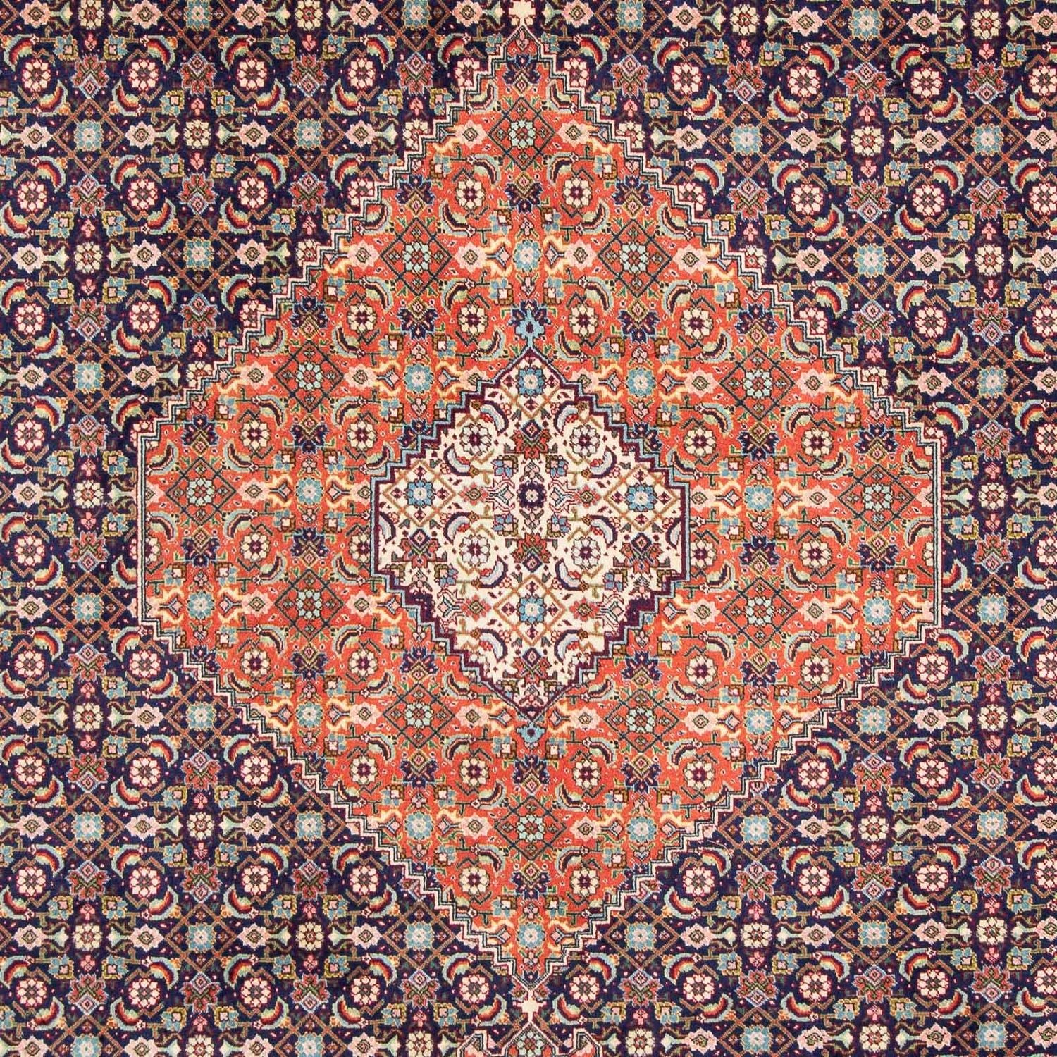 Persisk tæppe - Tabriz - 309 x 209 cm - mørkeblå