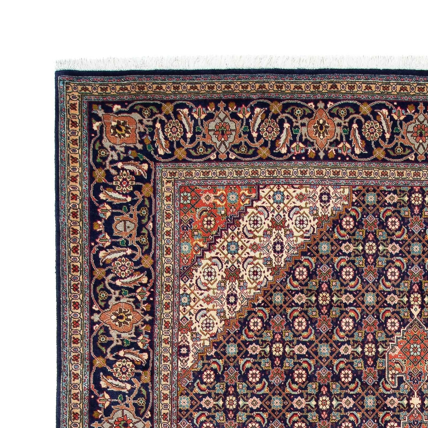 Persisk tæppe - Tabriz - 309 x 209 cm - mørkeblå