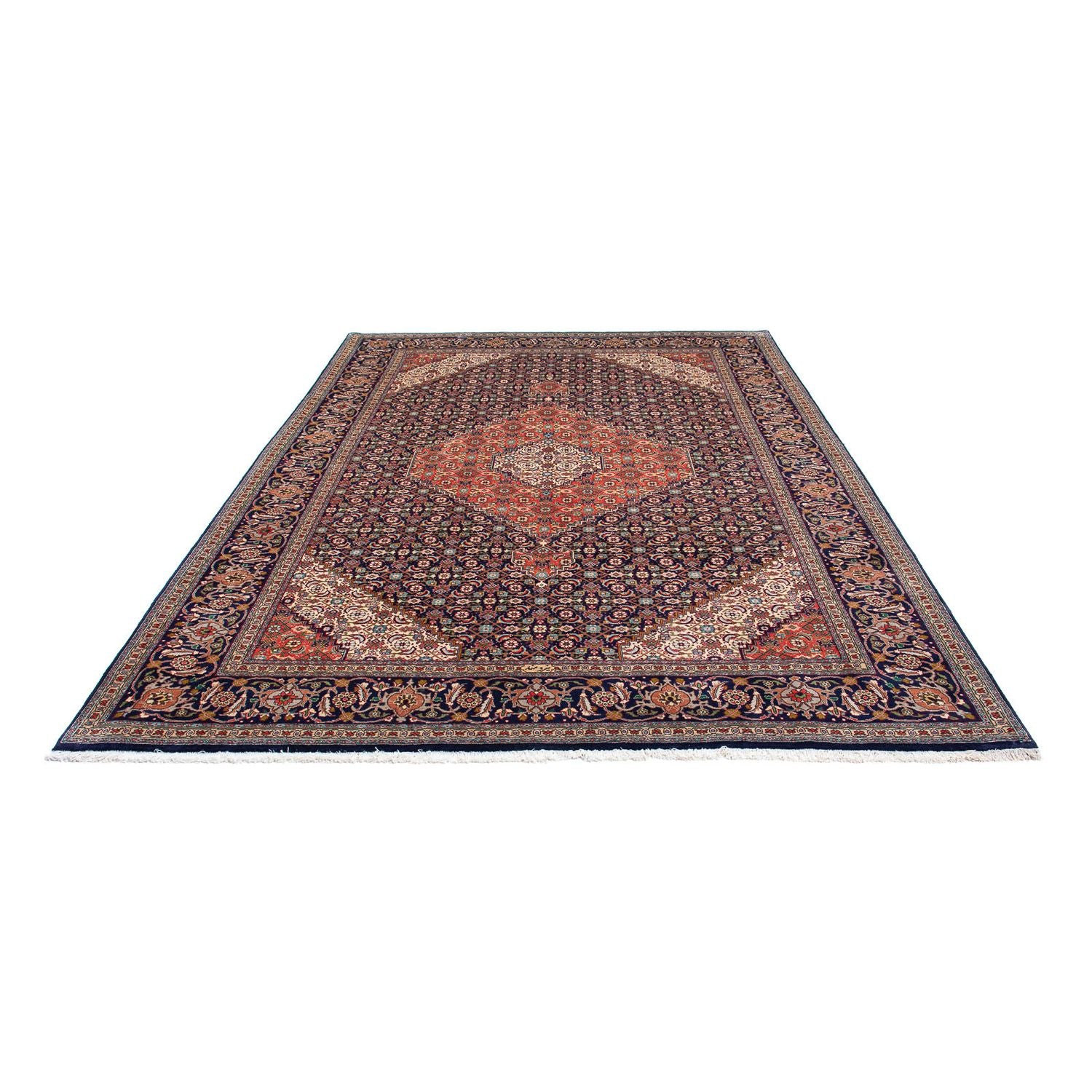 Persisk tæppe - Tabriz - 309 x 209 cm - mørkeblå