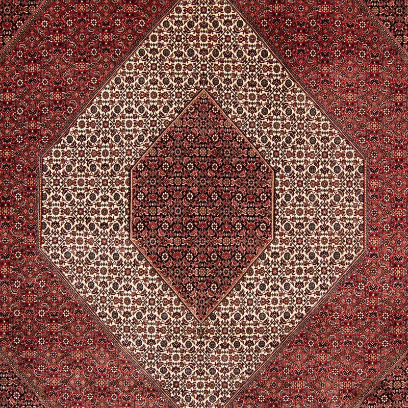 Persisk tæppe - Bijar - 397 x 296 cm - mørkerød