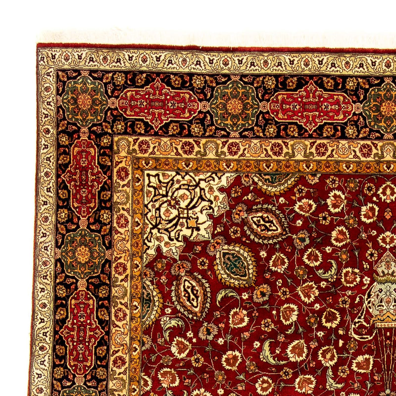Persisk tæppe - Tabriz - 350 x 250 cm - mørkerød