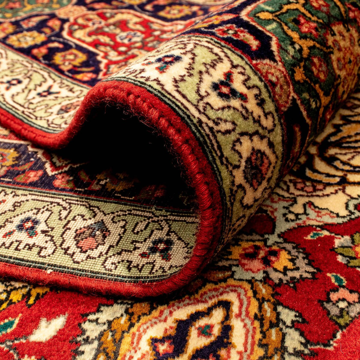 Persisk tæppe - Tabriz - 350 x 250 cm - mørkerød